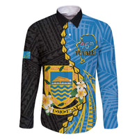 Tuvalu Independence Day Family Matching Off Shoulder Short Dress and Hawaiian Shirt Manuia te tutokotasi o Tuvaluan Dolphin Tattoo