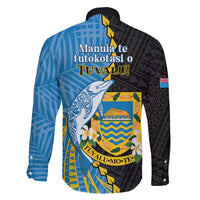 Tuvalu Independence Day Family Matching Tank Maxi Dress and Hawaiian Shirt Manuia te tutokotasi o Tuvaluan Dolphin Tattoo