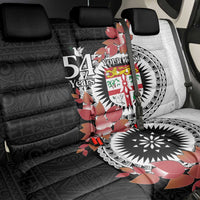 Personalised Fiji Day Back Car Seat Cover Fijian Tapa Pattern Mix Tagimoucia - Black Version