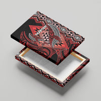 Aotearoa Iwi Ngapuhi Canvas Wall Art NZ Maori Humpback Whale Taniko Motifs LT14 - Polynesian Pride