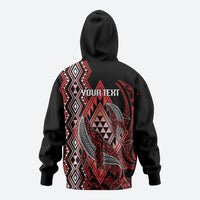 Aotearoa Iwi Ngapuhi Personalised Hoodie NZ Maori Humpback Whale Taniko Motifs LT14 - Polynesian Pride