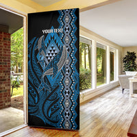Aotearoa Iwi Ngati Porou Personalised Door Cover NZ Maori Humpback Whale Taniko Motifs LT14 - Polynesian Pride