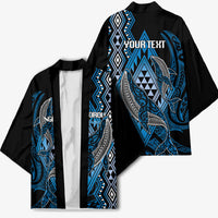 Aotearoa Iwi Ngati Porou Personalised Kimono NZ Maori Humpback Whale Taniko Motifs LT14 - Polynesian Pride