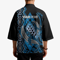 Aotearoa Iwi Ngati Porou Personalised Kimono NZ Maori Humpback Whale Taniko Motifs LT14 - Polynesian Pride