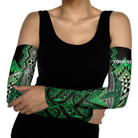 Aotearoa Iwi Ngai Tahu Personalised Arm Sleeves NZ Maori Humpback Whale Taniko Motifs LT14 - Polynesian Pride