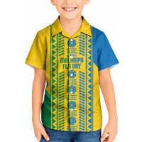 Malampa Fiji Day Kid Hawaiian Shirt 10 October Together We Grow Tapa Motifs