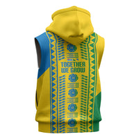 Malampa Fiji Day Sleeveless Zip Hoodie 10 October Together We Grow Tapa Motifs