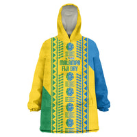 Malampa Fiji Day Wearable Blanket Hoodie 10 October Together We Grow Tapa Motifs