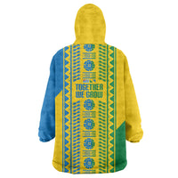 Malampa Fiji Day Wearable Blanket Hoodie 10 October Together We Grow Tapa Motifs