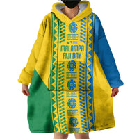 Malampa Fiji Day Wearable Blanket Hoodie 10 October Together We Grow Tapa Motifs
