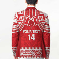 Samoa Rugby Custom Blazer Toa Samoa Pacific Sporty Red - Polynesian Pride