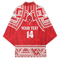 Samoa Rugby Custom Kimono Toa Samoa Pacific Sporty Red - Polynesian Pride