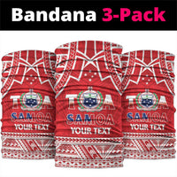 Samoa Rugby Custom Neck Gaiter Toa Samoa Pacific Sporty Red - Polynesian Pride
