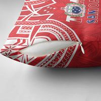 Samoa Rugby Custom Pillow Cover Toa Samoa Pacific Sporty Red - Polynesian Pride