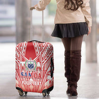 Toa Samoa Rugby Custom Luggage Cover Samoa mo Samoa Polynesian Pacific Red - Polynesian Pride