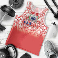 Toa Samoa Rugby Custom Men Tank Top Samoa mo Samoa Polynesian Pacific Red - Polynesian Pride