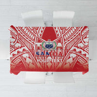 Toa Samoa Rugby Custom Tablecloth Samoa mo Samoa Polynesian Pacific Red - Polynesian Pride