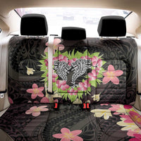Polynesia Valentine's Day Back Car Seat Cover Hammerhead Shark Plumeria With Polynesian Pattern