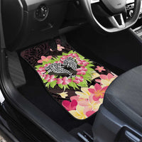 Polynesia Valentine's Day Car Mats Hammerhead Shark Plumeria With Polynesian Pattern
