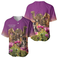 ANZAC Day Baseball Jersey Lest We Forget The Animals Of War