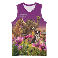 ANZAC Day Basketball Jersey Lest We Forget The Animals Of War