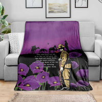 ANZAC Soldier and War Animals Blanket We Will Remember Them