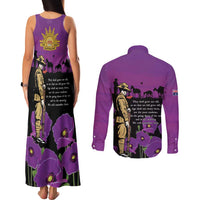 ANZAC Soldier and War Animals Couples Matching Tank Maxi Dress and Long Sleeve Button Shirt We Will Remember Them