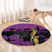 ANZAC Soldier and War Animals Round Carpet We Will Remember Them