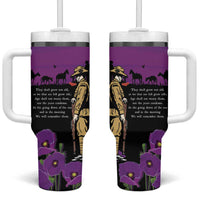 ANZAC Soldier and War Animals Tumbler With Handle We Will Remember Them