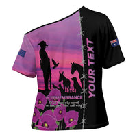 Personalised ANZAC War Animals Cross Shoulder Shirt Lest We Forget Memorial