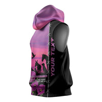 Personalised ANZAC War Animals Sleeveless Hoodie Lest We Forget Memorial