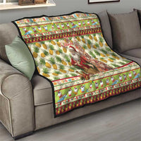 Hawaiian Santa Aloha Pineapple Christmas Quilt Mele Kalikimaka - Polynesian Pride