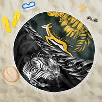 New Zealand and South Africa Rugby Beach Blanket Maori Kiwi With Springboks