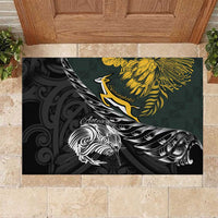 New Zealand and South Africa Rugby Rubber Doormat Maori Kiwi With Springboks