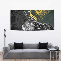 New Zealand and South Africa Rugby Tapestry Maori Kiwi With Springboks