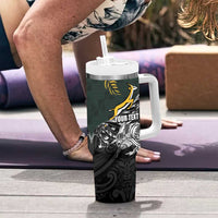 New Zealand and South Africa Rugby Personalised Tumbler With Handle Maori Kiwi With Springboks
