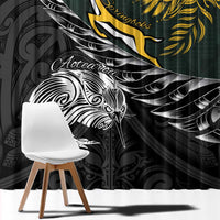 New Zealand and South Africa Rugby Window Curtain Maori Kiwi With Springboks