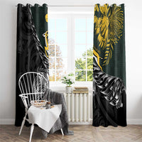 New Zealand and South Africa Rugby Window Curtain Maori Kiwi With Springboks