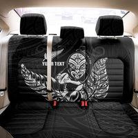 New Zealand Silver Fern Rugby Custom Back Car Seat Cover Maori Tiki Black Version