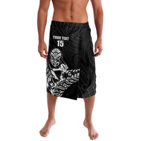 New Zealand Silver Fern Rugby Custom Lavalava Maori Tiki Black Version