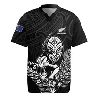 New Zealand Silver Fern Rugby Custom Rugby Jersey Maori Tiki Black Version