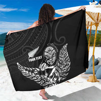 New Zealand Silver Fern Rugby Custom Sarong Maori Tiki Black Version