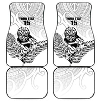 New Zealand Silver Fern Rugby Custom Car Mats Maori Tiki White Version