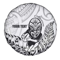 New Zealand Silver Fern Rugby Custom Spare Tire Cover Maori Tiki White Version
