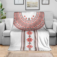 Bulgarian Embroidery Style Seamless Pattern Blanket