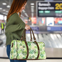 Green Aloha Hawaiian Travel Bag Monstera Hibiscus Tropical Pattern