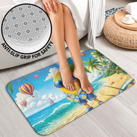 Funny Hawaii Mango Bathroom Set Tropical Summer Beach Mascot Vacation
