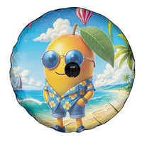 Funny Hawaii Mango Spare Tire Cover Tropical Summer Beach Mascot Vacation