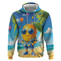 Funny Hawaii Mango Zip Hoodie Tropical Summer Beach Mascot Vacation