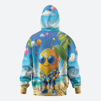 Funny Hawaii Mango Zip Hoodie Tropical Summer Beach Mascot Vacation